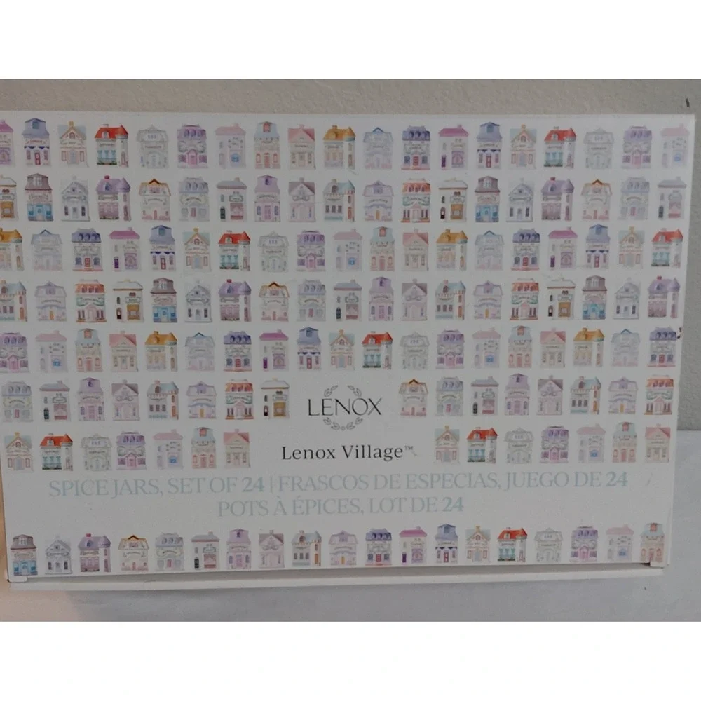 RARE Lenox Spice Village 24 Pc Spice Jar Full Collection Complete 2nd Edition